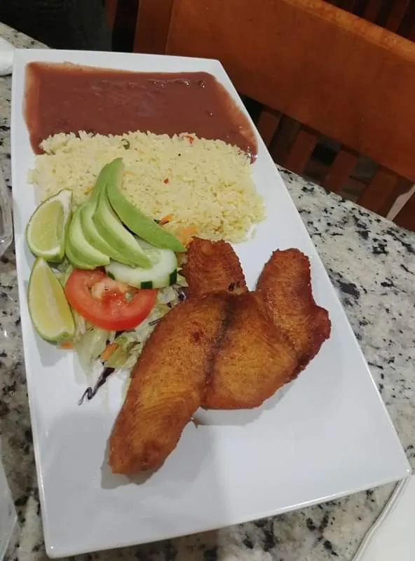 Seco de Pollo Acompanado de Arroz Ensalada Y Maduras